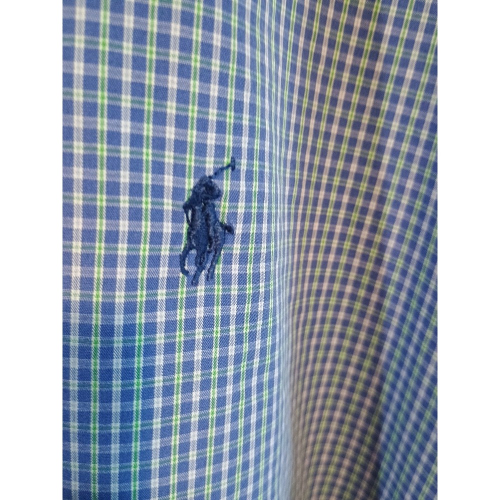 Ralph Lauren Blake Shirt Men Blue Green Plaid Button Down Long Sleeve Size XXL - Picture 2 of 5